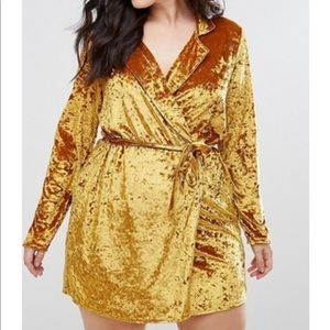 New Never Worn Club L Velvet Wrap Dress